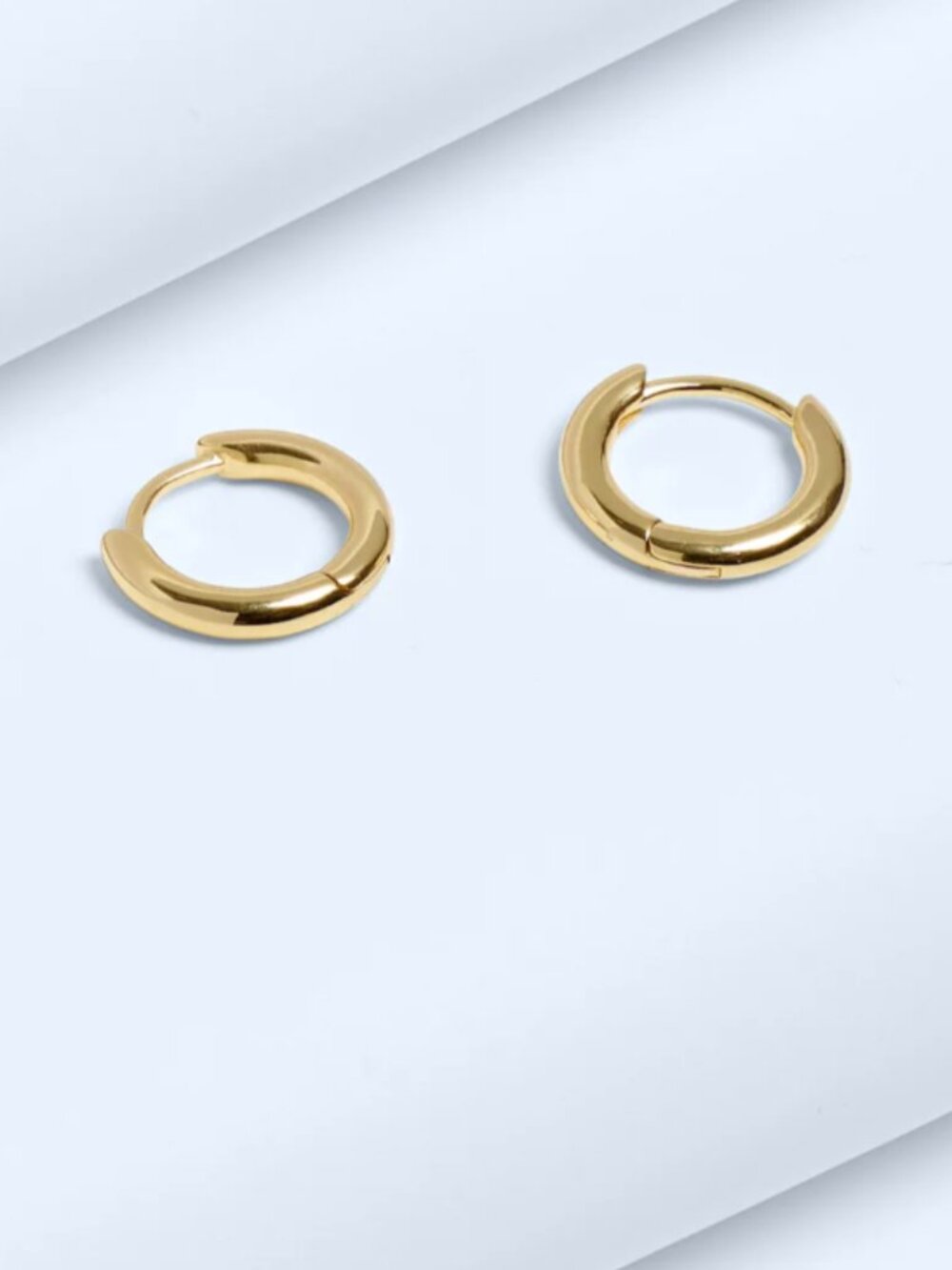 NEW Madewell Demi-Fine Huggie Hoop Earrings in 14k gold